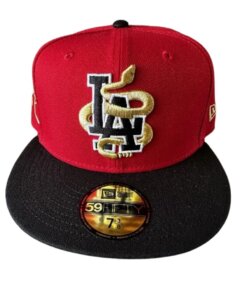 Alternative view of Los Angeles Dodgers Year of the Snake New Era 59FIFTY Fitted Hat 7 5/8