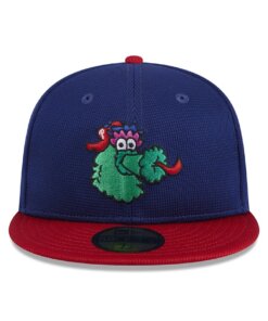 Alternative view of Philadelphia Phillies Batting Practice New Era 59FIFTY Fitted Hat 7 1/2 - Navy