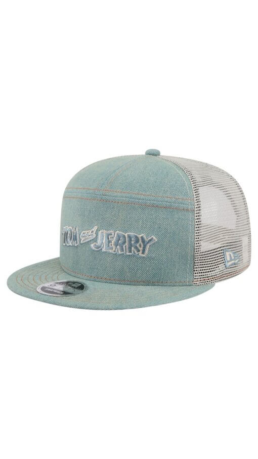 Tom and Jerry Denim New Era 9FIFTY Snapback Hat - Denim