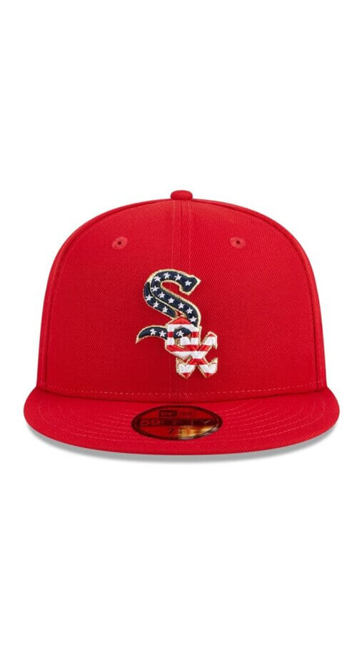 Chicago White Sox 4th of July New Era 59FIFTY Fitted Hat 7 1/2 - Red - Image 2