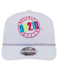 Alternative view of Beverly Hills 90210 Rope New Era 9SEVENTY Stretch-Snap Adjustable Hat - White