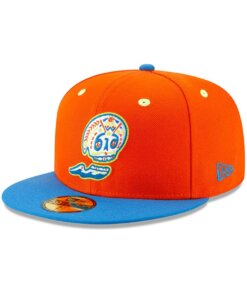 West Michigan Calaveras Copa de la Diversion New Era 59FIFTY Fitted Hat - Orange/Blue 7 1/8