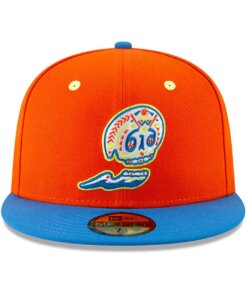 Alternative view of West Michigan Calaveras Copa de la Diversion New Era 59FIFTY Fitted Hat - Orange/Blue 7 1/8
