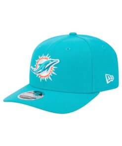 Miami Dolphins New Era 9SEVENTY Stretch-Snap Hat - Aqua