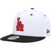 Los Angeles Dodgers 60th Anniversary Primary Eye New Era 59FIFTY Fitted Hat 7 1/4 - White/Black