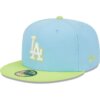 Los Angeles Dodgers Spring Color Two-Tone New Era 59FIFTY Fitted Hat 7 5/8 - Light Blue/Neon Green