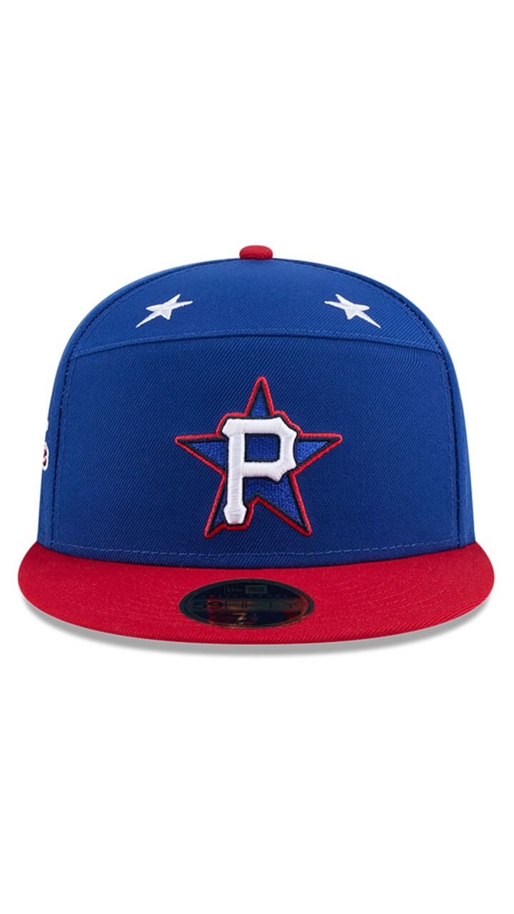 Pittsburgh Pirates 2025 MLB All-Star Game Workout Side Patch New Era 59FIFTY Split Panel - Blue/Red 7 1/4 - Image 2