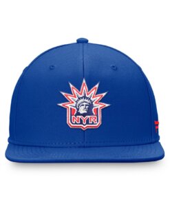 Alternative view of New York Rangers Team Logo Fanatics Fitted Hat 7 1/2 - Royal