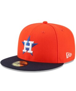 Houston Astros Authentic Collection On-Field New Era 59FIFTY Fitted Hat 7 5/8 - Orange/Navy