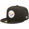 Pittsburgh Steelers Super Bowl XL Pink Pop Sweat New Era 59FIFTY Fitted Hat 7 3/8 - Black