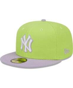 New York Yankees Spring Color Two-Tone New Era 59FIFTY Fitted Hat 7 3/8 - Neon Green/Lavender