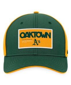 Alternative view of Oakland Athletics Colorblock Nike Classic99 Snapback Hat - Green/Gold