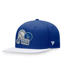 Los Angeles Dodgers Heritage Patch Fanatics Fitted Hat 7. - Royal/White