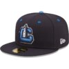 Lake County Captains Authentic Collection New Era 59FIFTY Fitted Hat 7 1/8 - Navy