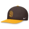 San Diego Padres Two-Tone Nike Snapback Hat - Brown/Gold