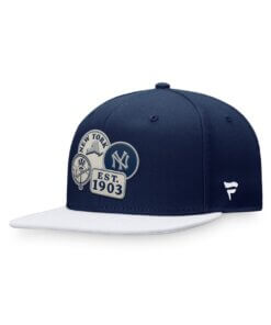 New York Yankees Heritage Patch Fanatics Fitted Hat 7 1/4 - Navy/White