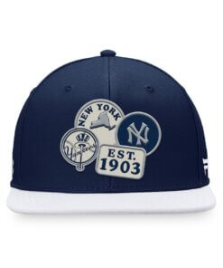 Alternative view of New York Yankees Heritage Patch Fanatics Fitted Hat 7 1/4 - Navy/White