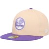 New York Yankees Subway Series New Era 59FIFTY Fitted Hat 7 1/8 - Peach/Purple