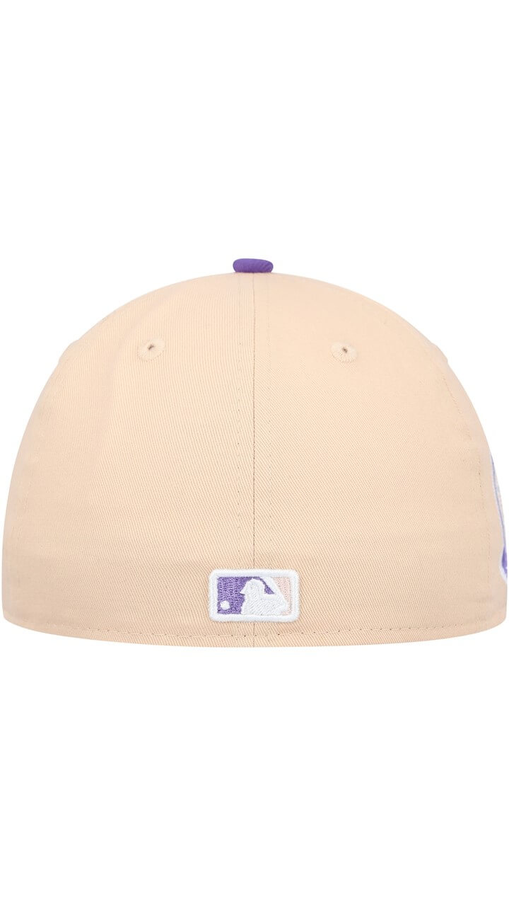 New York Yankees Subway Series New Era 59FIFTY Fitted Hat 7 1/8 - Peach/Purple - Image 4