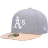 Athletics New Era 59FIFTY Fitted Hat 7 5/8 - Gray/Peach