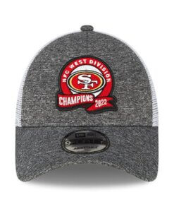 Alternative view of San Francisco 49ers 2022 NFC West Division Champions Locker Room New Era 9FORTY Adjustable Hat - Heather Gray