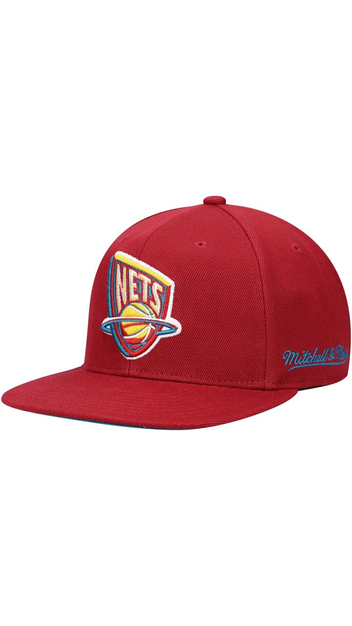 New Jersey Nets Hardwood Classics Mitchell & Ness Fitted Hat 7 1/8 - Red