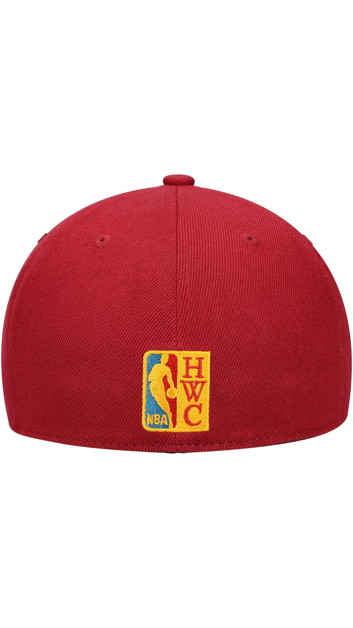 New Jersey Nets Hardwood Classics Mitchell & Ness Fitted Hat 7 1/8 - Red - Image 2