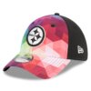Pittsburgh Steelers Crucial Catch New Era 39THIRTY Flex Hat M/L – Pink