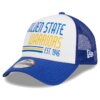 Golden State Warriors Lift Pass Foam Trucker New Era 9FORTY Adjustable Hat - White