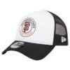 San Francisco Giants Spring Training Circle Foam New Era A-Frame 9FORTY Trucker Adjustable Hat - White/Black