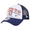 San Diego Padres Retro Wordmark New Era 9FORTY A-Frame Trucker Adjustable Hat - White